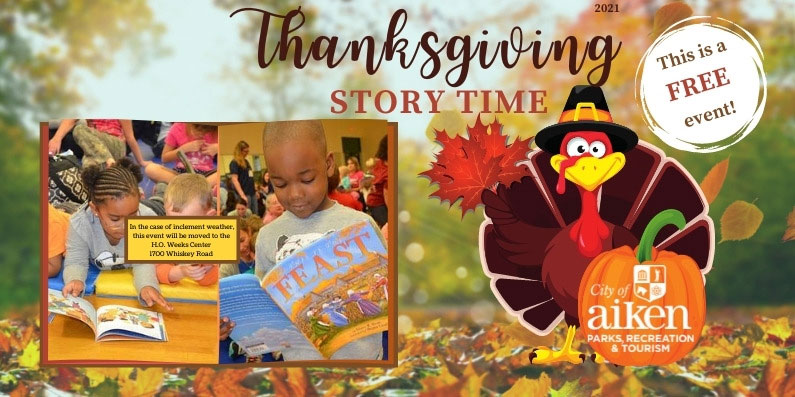City of Aiken Parks, Recreation, and Tourism Department Announces Our Annual Thanksgiving Story Time