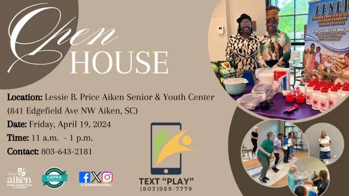 Lessie B. Price Aiken Senior & Youth Center Open House @ Lessie B. Price Aiken Senior & Youth Center Banquet Room